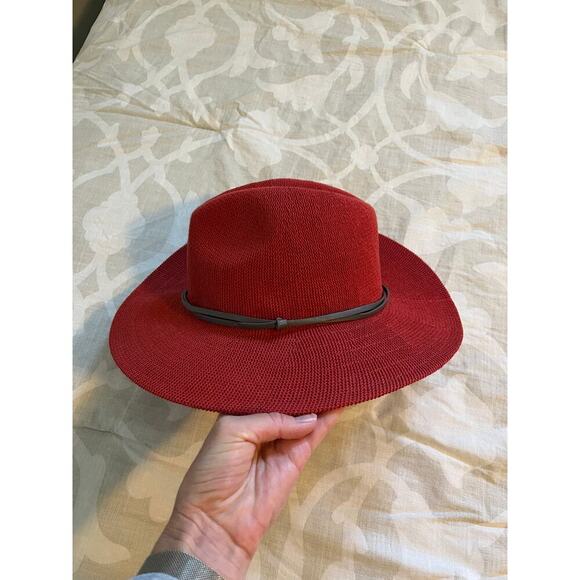 Anthropologie Cusco rancher hat red maroon one size - Picture 4 of 6